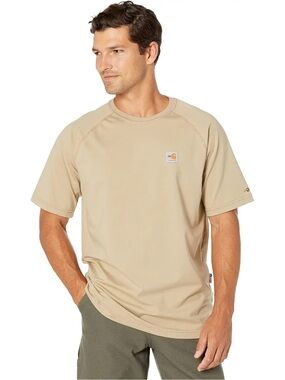 Carhartt Tan Neutral Flame-Resistant Force Short Sleeve T-Shirt, Size XL